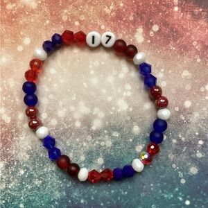 Buffalo Bills–Themed Friendship Bracelet ❤️💙🤍